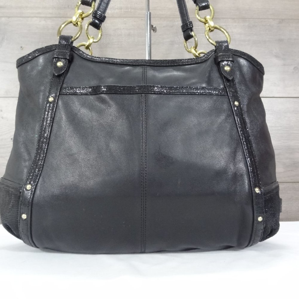 Coach F20812 Alexandra Python Chain Leather Shoulder Bag Tote - Picture 2 of 12